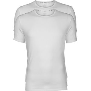 Calvin Klein SS Crew Neck  Sportshirt - Maat M  - Mannen - wit/zwart