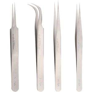 Stainless Steel Antimagnetic Acid Resistant Tweezers High Hardness Watch Repair Tool Professional Stainless Steel Precision Tweezers Set Accessory (00-SA)