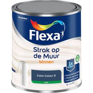Flexa - Strak op de Muur Binnen Muurverf Mat - Calm Colour 5 - Mengverf - 1 Liter