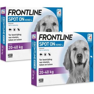 Frontline Spot On 3 - L - Anti vlooien en tekenmiddel - 2x4st