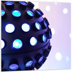 PVC Schuimplaat- Foto van Draaiende Discobal - 100x100 cm Foto op PVC Schuimplaat