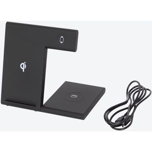Opvouwbare 3-in-1 Draadloze Oplader Met led-indicator,Powerbank, Voor Smartphone, Oordopjes - Smartwatch. – Ideaal voor Thuis & Reizen