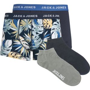 Jack & Jones JACPALMS WEEKENDSET Heren Ondergoed Blauw / Grijs 4-Delig - Maat XL