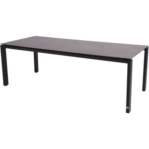 4SO - Goa Tafelframe Antracite met HPL Dark Grey tafelblad 220 x 95 cm