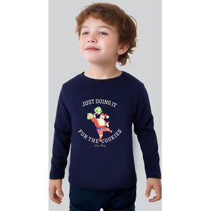 KerstKleding / Christmas T-Shirt | kerst cadeau | kerstman | Cookies - Unisex | Blauw | Kind 5 - 6 jaar | Maat 116