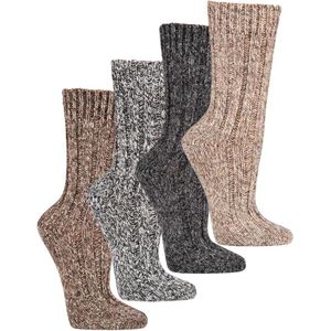 Wollen sokken - Alpaca wol – exclusief product – 2 paar – gemengde kleuren – maat 39/42