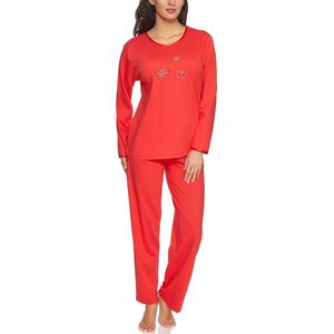 Merry Style Dames Pyjama - Lange mouwen - Lange broek - Katoen - MS-DR-Malwa-PJ - Koraal (Lange mouwen) - S
