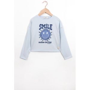 Sissy-Boy - Lichtblauw longsleeve t-shirt met print
