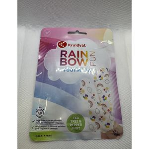 Kruidvat Voetmasker Rainbow Fun 1 paar - eeltsokken
