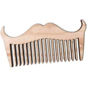 Houten Baard Kam - Antistatische Baard- en Snorkam voor Mannen