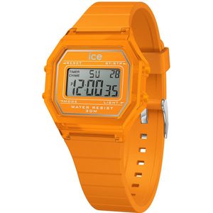 Ice Watch ICE digit retro - Neon orange - Clear 022886 Horloge - Siliconen - Oranje - Ø 33 mm