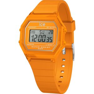 Ice Watch ICE digit retro - Neon orange - Clear 022886 Horloge - Siliconen - Oranje - Ø 33 mm