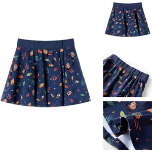 vidaXL Kinderrokje - Kinderrokjes - Kinderkleding - Kinderkled - Kinderrok 140 marineblauw