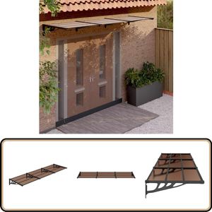 vidaXL Deurluifel 297,5x90 cm - Zwart Deurluifel - Veranda Overkapping - Regenbescherming - Zonnebescherming - Voordeur