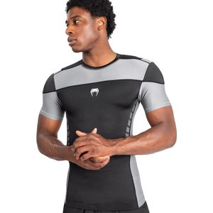 Venum Tempest Rash Guard Compressieshirts Zwart Grijs - S