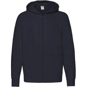 Fruit Of The Loom Heren Lichtgewicht Full Zip Jacket / Hoodie (Donker Marine)