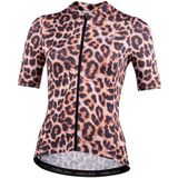 Nalini - Dames - Fietsshirt - Korte mouwen - Wielrenshirt - Zomer - ANIMAL LADY JERSEY - LEOPARD - S