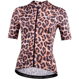 Nalini - Dames - Fietsshirt - Korte mouwen - Wielrenshirt - Zomer - ANIMAL LADY JERSEY - LEOPARD - S