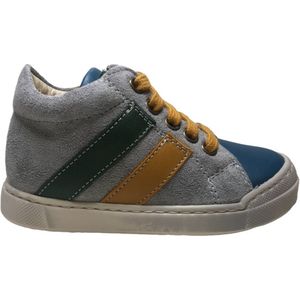 Falcotto - Grazer - Mt 19 - veter rits bumper lederen sneakers - grijs / turquoise