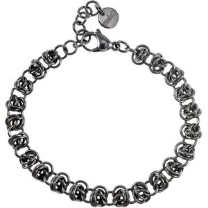 Armband Unisex - Gepolijst RVS - Knooparmband - Handgemaakt door esde2 - Verstelbaar 16cm tot 19cm