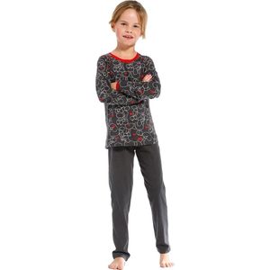 Rebelle meisjes pyjama - Rode hartjes - 140 - Rood