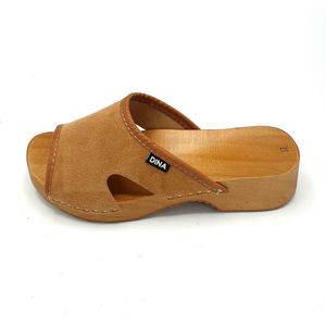 Houten sandalen beige -Zo comfortabel- maat 35