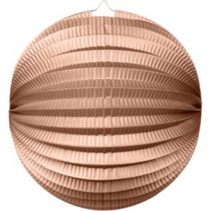 Wefiesta - Bollampion Metallic Rose Gold (25 cm) - Lampion sint maarten - lampionnen - Sint maarten optocht - lampionnen papier