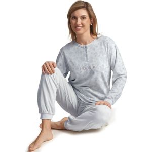 Cocodream dames pyjama velours - Fall in love - Warme winter pyjama - L - Groen