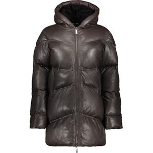 Donders Jas Leather Jacket 57571 2 Coffee Brown Dames Maat - 38