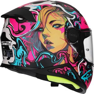 LS2 - FF812 Kid Cyberg - Integraalhelm - Paars / Cyaan