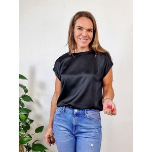 VILA VIELLETTE S/S SATIN TOP - NOOS - Maat 40