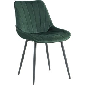 Lina® Alfa Eetkamerstoel - Groen - Velvet