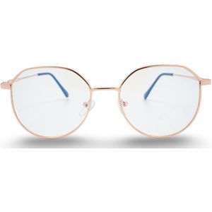 BL Metal Rose Gold - Blauw licht bril - Blue light glasses - Computer bril