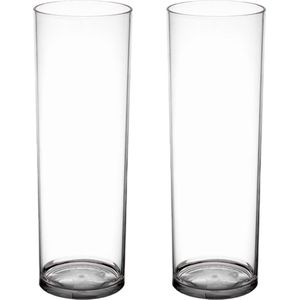 RBDRINKS Longdrinkglazen – Plastic Longdrinkglazen – Kunststof Longdrinkglazen – Kunststof Glazen – Plastic Glazen – 22cl – Transparant – 2 Stuks