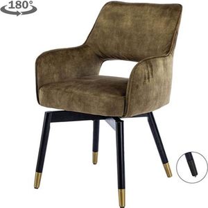 Tower living Lenno swivel armchair - fabric Adore 16 Forest green