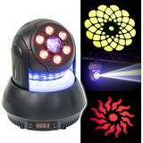 Wash Moving Head met 30W GOBO spot & LED ring (zwart)