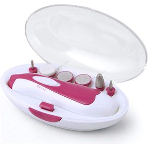 Elektrische Nagelvijl - Roze - Baby & Volwassenen - Manicure & Pedicure - Veilig & Zacht - 6 Opzetstukken incl. Polijstkop - LED Licht - Waterbestendig - Baby Cadeau Set