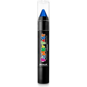 Paintglow Face paint stick - metallic blauw - 3,5 gram - schmink/make-up stift/potlood