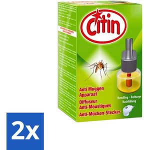Citin Navulling Anti-Muggenstekker - Diffuseur - Bescherming tot 45 Nachten - Voordeelverpakking - 2 stuks