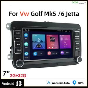 7inch Android 13 Auto Radio for VW Golf Mk5/Mk6/Jetta | 2+32G GPS Navigatie, Draadloos CarPlay & Achteruitrijcamera