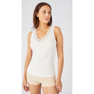 Damart - Tanktop kant Climatyl - Dames - Wit - 34-36 (XS)