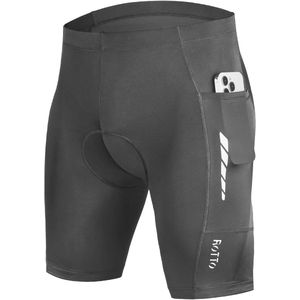 Fietsshorts voor heren met gevoerde spons en gelvulling, geschikt voor racefiets, MTB en BMX