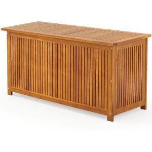 Casaria Opbergbox - Acacia Hout Weerbestendig Kussenbox 115cm - Bruin