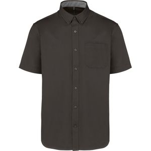 Herenoverhemd 'Ariana III' Korte mouwen Donkergrijs - 4XL