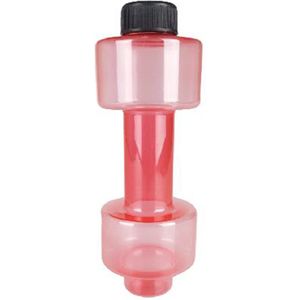 Dumbell Waterfles / Bidon - Roze - Ø 9 x h 20 cm - 350 ml