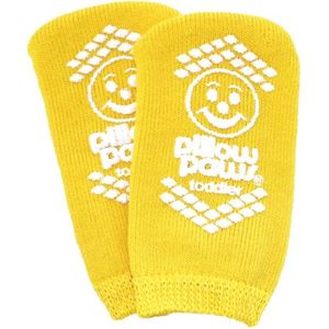 Antislip sokken ziekenhuis voor ouderen, kinderen en volwassenen , Terries - pillow Paws, geel, S (18-25)