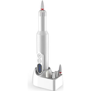 Nagelfrees - Elektrische Nagelvijl Draadloze - Voor Acryl-, Gel- en Natuurlijke Nagels - Elektrische Nagelfrees - USB-Oplaadbaar - 18000 RPM - 3 Snelheden Instelbaar - Met LED-Display - Nagelboor voor Beginners en Professionele - Wit