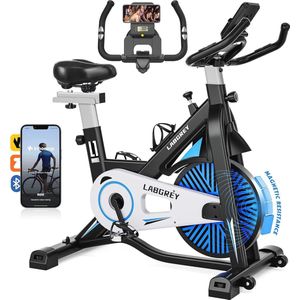 Indoor Fiets met Hartslagsensor - Stille Hometrainer voor Thuis Cardio Workouts