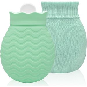 Kleine warmwaterkruik - Siliconen waterzak - 320 ml - Groen