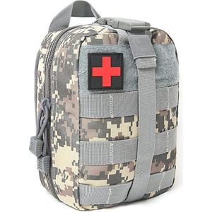 Tactische Medische Kit, Outdoor Medische Tas, EHBO-Kit Militair, Nylon Tactische Eerste Hulp Kit voor Outdoor, Noodtas, Eerste Hulp Zak, Camouflage Grijs